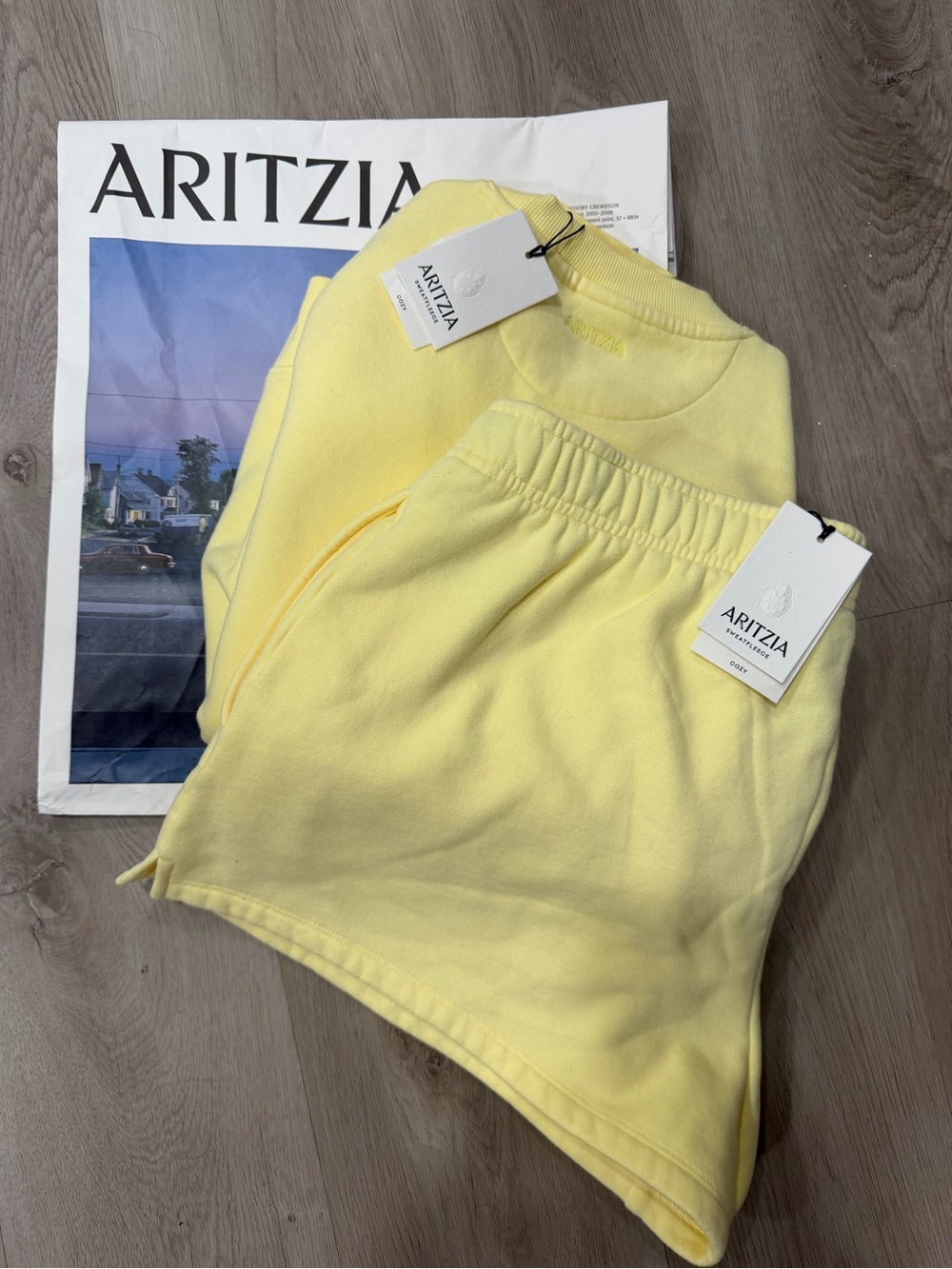 Aritzia Kids Pale Yellow Cotton Shorts